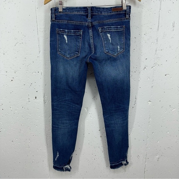 Blank NYC Women's size 25 Distressed Crop Ankle Girlfriend Stretch Jeans - Picture 6 of 12